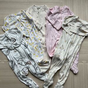 Hanna Andersson/Goumi organic baby girl sleepwear size 3-6 months set of 5